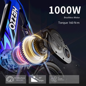 Bicicleta de Montaña Eléctrica de Lujo con Fibra de Carbono, Larga Autonomía, Neumáticos para Nieve de <span class=keywords><strong>26</strong></span> Pulgadas, Motor Central de 10000W, Batería de Litio de 48V Oculta - Product Image 6