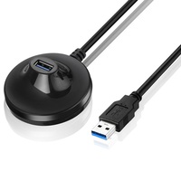 Câble d'extension USB 1.5 USB 3.0 mâle à femelle de 2.0 m avec support de Base en aluminium + USB3.0 blindé tressé