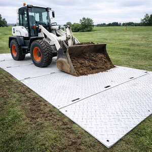 حصيرة حماية مؤقتة للأرضيات الحساسة والعشب باللون الأسود/الطبيعي مقاس 4×8 قدم بسمك 1/2 بوصة (12 مم) - Product Image 2