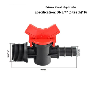 16pe Plastic Pipe 6 Points External Thread Bypass Valve Greenhouse <strong>Drip</strong> <strong>Irrigation</strong> Agricultural Gardening Ball Valve Switchable - Product Image 4