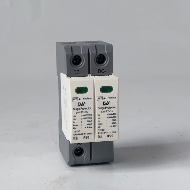Factory Solar PV DC Surge Protector 1P 2P 3P 4P 20KA 40KA 1000V 1 2 3 4 Pole T2 SPD Surge Protective Protection Devices