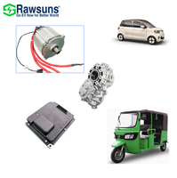 Nouveau Kit de Conversion Électrique Rawsuns RFD76-4kW 72V 4kW pour Véhicules Électriques avec Moteur PMSM à Fil Plat en Forme d'Épingle, Contrôleur Électrique et Onduleur Universel pour Tricycle