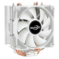 4 Heat Pipes Aluminum Heatsink CPU Cooler 120mm Fluid Bearing Full Spectrum LED Low Noise High Airflow Tower Gaming Processor