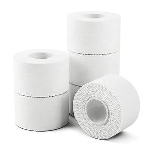 Cinta deportiva atlética blanca <span class=keywords><strong>de</strong></span> algodón <span class=keywords><strong>de</strong></span> óxido <span class=keywords><strong>de</strong></span> Zinc personalizada cinta deportiva rígida fácil <span class=keywords><strong>de</strong></span> rasgar borde dentado cinta deportiva <span class=keywords><strong>para</strong></span> la articulación del dedo <span class=keywords><strong>tobillo</strong></span> muñeca - Product Image 1