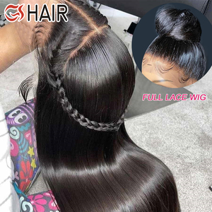 Parrucca di capelli umani vergini brasiliani a metà pizzo GShair, fornitore di parrucche peruviane diritte in osso, parrucche intrecciate a capelli pieni per donne nere - Product Image 1