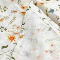 Couverture en mousseline de coton 100% de qualité supérieure, 2 couches, effet froissé, pour bébés et nouveau-nés