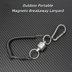 Sangle <span class=keywords><strong>de</strong></span> sécurité magnétique pour poignet, cordon rétractable en acier, porte-clés pour outils <span class=keywords><strong>de</strong></span> pêche en plein air et équipement portable - Product Image 2