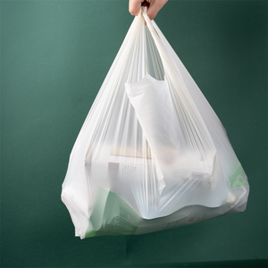 Supermarket Shopping Plastic <b>Bags</b> Compostable Shopping 100 Biodegradable <b>Compost</b> Plastic T-Shirt <b>Bag</b> - Product Image 3