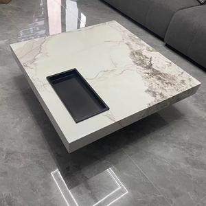Tavolino <span class=keywords><strong>da</strong></span> Caffè di Lusso in Marmo di Alta Gamma, Tavolo <span class=keywords><strong>da</strong></span> Tè Rettangolare Appositamente Progettato per Salotti, Studi o Uffici - Product Image 2