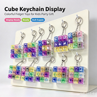 Porte-clés Fidget à 9 touches LED transparentes, clavier sensoriel, jouet anti-stress, pendentif coloré pour sac, vente en gros