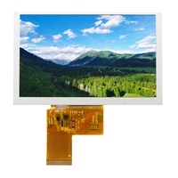 5 pouces personnalisé haute luminosité 1000 nits 800*480 IPS TN carré TFT lcd moniteur à écran tactile capacitif avec vga