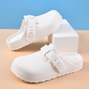 Women's <b>Summer</b> <b>Closed</b> <b>Toe</b> Platform <b>Sandals</b> White EVA Breathable Anti Odor Outdoor Flat <b>Sandals</b> - Product Image 1