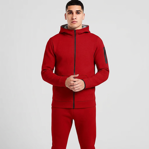 Sweat-shirt à capuche zippé pour homme, design tendance, logo personnalisé, impression numérique, séchage rapide, couleur unie, poche, en tissu peigné, idéal pour l'hiver - Product Image 2
