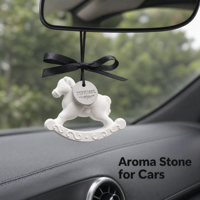 Pendentif d'aromathérapie de luxe en plâtre naturel pour voiture, écologique, sans alcool, désodorisant suspendu longue durée pour rétroviseur