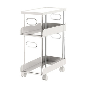 Kitchen Narrow Slot Storage Cabinet Multi Layer With Wheels For Pantry And Bathroom Organization 8-11.9in Depth - Product Image 5