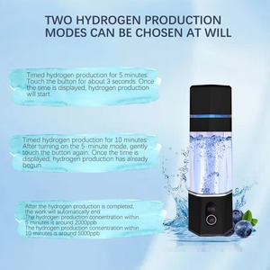 Portable Hydrogen <b>Water</b> Bottle 5000ppb High Concentration Hydrogen Rich <b>Water</b> Machine 210ml <b>Crystal</b> Design OEM Customization - Product Image 3