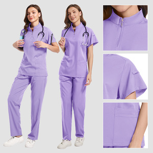 Unisex Dental Nursing Scrubs Split Set Moisture Wicking Short Sleeve Uniforms For Dentists Nurses - Product Image 1