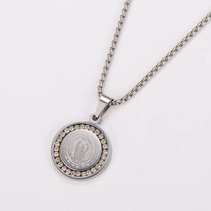 Collana con Ciondolo della Vergine di Guadalupe in Oro 18k per Donne, <span class=keywords><strong>Gioielli</strong></span> Religiosi Cristiani alla Moda - Product Image 4