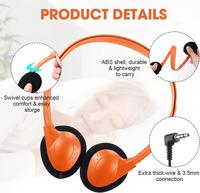 Écouteurs jetables pour l'aviation, filaires 3,5 mm, circum-auriculaires, avec microphone à réduction de bruit ENC, étanches IPX4, cordon de 1,2 m, pour enfants