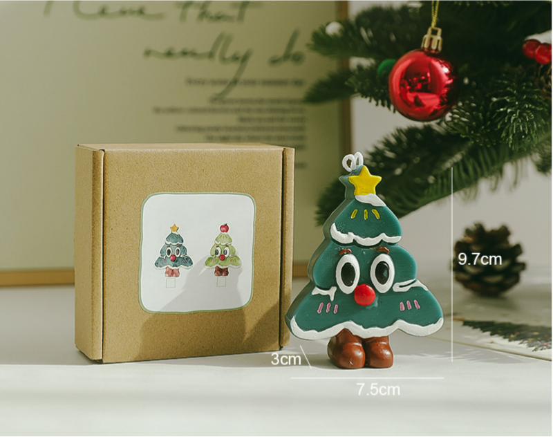 Five pointed star Christmas tree Christmas green