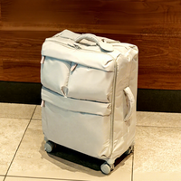 Valise à roulettes ultra-légère améliorée, unisexe, avec serrure, bagage de voyage 20 pouces, cabine, en toile imperméable