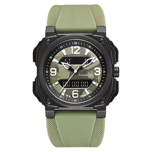 Reloj de Cuarzo de Alta Gama a Prueba de Agua con Correa de Silicona y Doble Pantalla para Hombre - Product Image 4