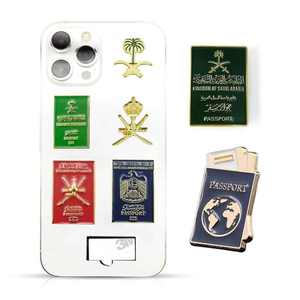 Proveedor diseño personalizado Metal Logo pegatina pegamento emblema país bandera Omán Arabia <span class=keywords><strong>Uae</strong></span> solapa Pin para Diy teléfono caso - Product Image 1