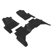 Conduite à gauche de haute qualité en cuir TPE 3 pièces 3D 5D tapis de voiture pour Toyota Hilux 2015-2024