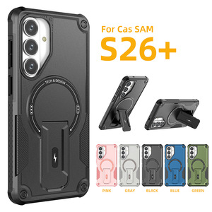 Nueva Funda para Teléfono Móvil con Soporte Magnético para Samsung Galaxy S26 Ultra S25 Ultra S24 Ultra, Funda Protectora con Agarre - Product Image 1