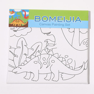 BOMEIJIA 20*20cm 6 Couleurs Peinture Acrylique Kit Toile DIY pour Enfants avec Pinceau pour Cadeau de Peinture Scolaire - Product Image 4