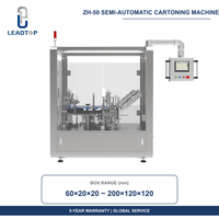 Machine d'emballage verticale ZH-50 avec PLC Omron et écran tactile, équipement d'emballage semi-automatique en carton