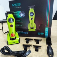 Tondeuse à cheveux professionnelle VGR V-880T, moteur sans balais, tondeuse corporelle, base de charge, tondeuse électrique pour hommes
