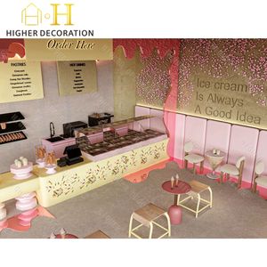 Hot Product Moderne High-End Vitrinekast Voedsel Voedsel Receptie Teller Ijs Display Teller - Product Image 5