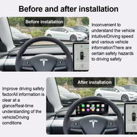 Nouvelle technologie, prix bas, tableaux de bord de voiture LCD, modèle personnalisé 3/Y, panneau d'instruments, CarPlay sans fil 4G, Hicar, Android Auto, navigation
