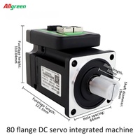 Motor Servo Integrado de Alto Torque de 48V 750W, 2.39Nm 3000rpm, Controlador Compacto Compatible con Múltiples Protocolos para Máquinas CNC