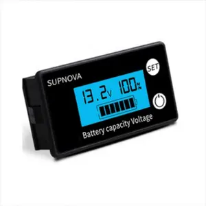 Lead-acid lithium battery tester two-wire 8-100V digital power display meter voltmeter