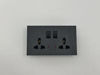 Nuevo Diseño Estándar del Reino Unido, Interruptor Eléctrico con Textura Cepillada de 20A, Interruptores y Enchufes con Acabado Pintado, Accesorio Eléctrico
