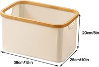 Panier à linge en bambou avec poignées et panier à linge pliable en tissu Oxford pour les vêtements sales de la chambre