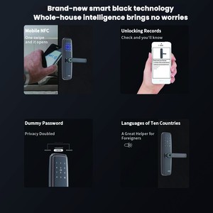 ระบบล็อคประตูอัตโนมัติอัจฉริยะแบบสแกนลายนิ้วมือ <span class=keywords><strong>TTlock</strong></span> สำหรับระบบความปลอดภัยบ้านผ่านคลาวด์  สำหรับบ้านสไตล์ยุโรป - Product Image 5