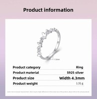 En stock, vente en gros, bague en argent sterling S925, bijoux fins, bagues de fiançailles classiques, bagues de mariage pour femmes, cadeau de fête