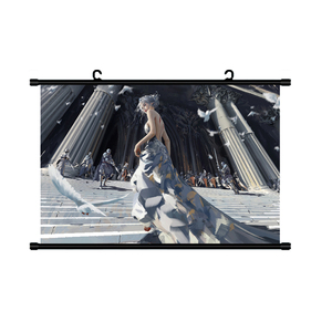 Affiche déroulante de style dessin animé, grande taille, à suspendre, cadeau, toile personnalisée, affiche imprimée numériquement, <span class=keywords><strong>papier</strong></span> kraft, impression offset - Product Image 2