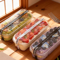 Boîte à dessert en plastique transparente jetable Shenheng de 280/300 ml pour tiramisu, gâteau, de haute qualité, emballage personnalisé pour biscuits