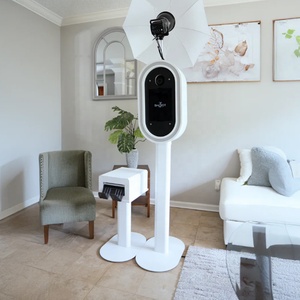 Cabina <span class=keywords><strong>de</strong></span> Fotos Estilo Salsa para iPad <span class=keywords><strong>de</strong></span> 10.2-13 Pulgadas, Cabina <span class=keywords><strong>de</strong></span> Fotos con Espejo Ovalado <span class=keywords><strong>de</strong></span> Metal y Estuche <span class=keywords><strong>de</strong></span> Transporte para Alquiler en <span class=keywords><strong>Bodas</strong></span> y Fiestas - Product Image 2