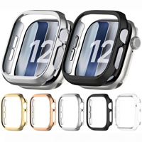 Carcasa Semicerrada de PC para Apple Watch S12 43mm 47mm, Cubierta Protectora Ligera de PC Rígido para Reloj Inteligente