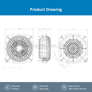 พัดลมระบายความร้อนแบบแรงเหวี่ยง รุ่น K1G165-AA03-06 SK3240.124 ขนาด 120x120x38 มม. 12038 24VDC 10W 0.43A 12 ซม. 2230 รอบต่อนาที  วัสดุพลาสติก รับผลิตแบบ ODM/OEM - Product Image 4