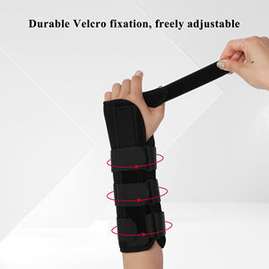 Logo kustom penjepit pergelangan tangan dewasa aluminium hitam belat tangan ortopedi dapat disesuaikan untuk rehabilitasi terowongan karpal ukuran S/<span class=keywords><strong>M</strong></span>/L - Product Image 3