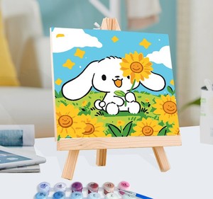 Pintura por Números de Dibujos Animados, Estilo Curativo, <span class=keywords><strong>Flores</strong></span> <span class=keywords><strong>Pintadas</strong></span> a Mano, Pintura <span class=keywords><strong>al</strong></span> Óleo para Niños - Product Image 1