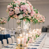 Boule de fleurs artificielles rose vif, centre de table pour mariage, base de fleurs, centre de table, fleurs de table, décorations de mariage