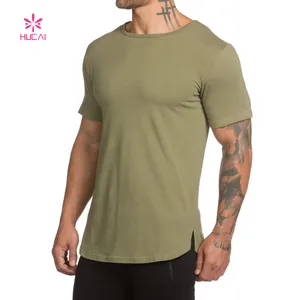 Camiseta esportiva personalizada, camiseta para ginástica e musculação para homens