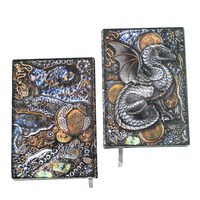 Carnet de notes de voyage A5 personnalisé en cuir de haute qualité, sublimation, motif Dragon